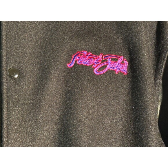 Pete & Jakes Bare Bones Hot Rod Parts Men's Jacket Leather Sleeves XXL Hollaway - Picture 3 of 7